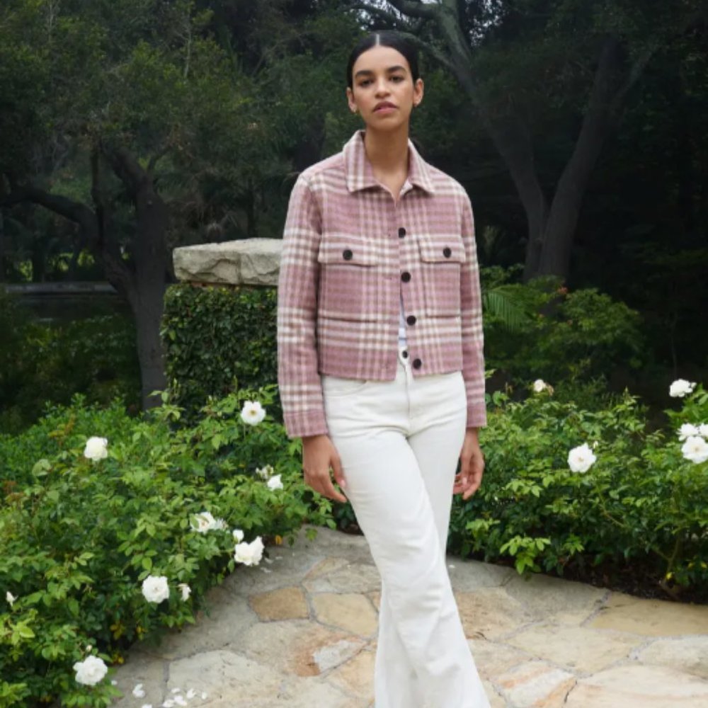 Rails Steffi Plaid Wool Blend Reversible Trucker … - image 1